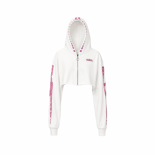 BB01-001 Armed Crop Hoodie - Mummy White