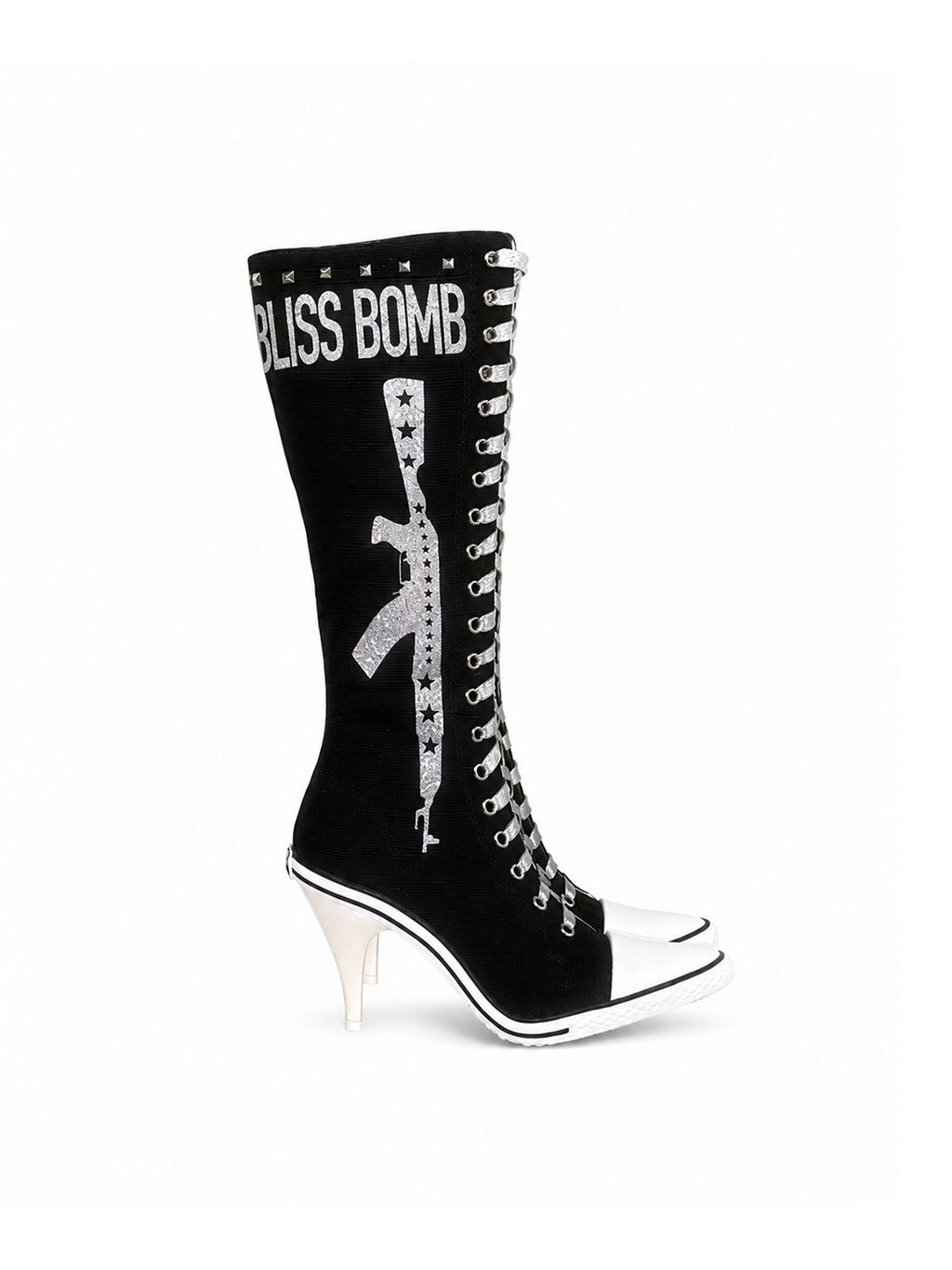 BB01-004 Armed Heels Boots - Ant Black