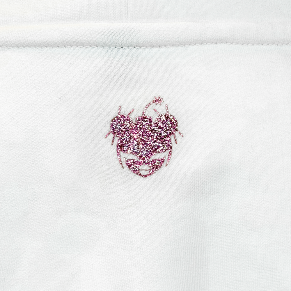 BB01-001 Armed Crop Hoodie - Mummy White