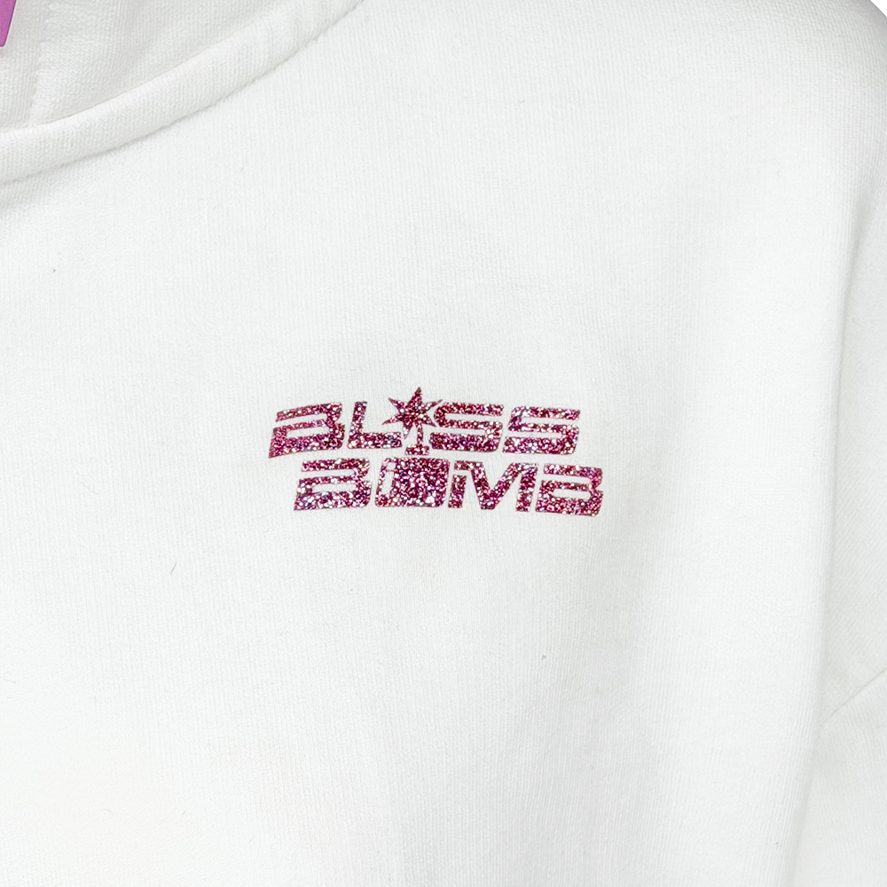 BB01-001 Armed Crop Hoodie - Mummy White