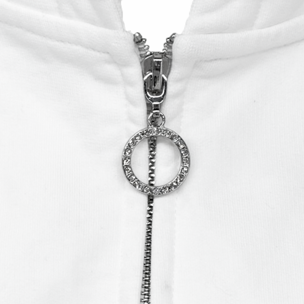 BB01-001 Armed Crop Hoodie - Mummy White