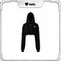 BB01-001 Armed Crop Hoodie - Ant Black